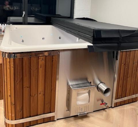 Vierkante hybride Hottub 220 Thermowood – foto 3
