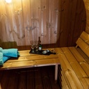 Grenen infrarood Barrelsauna 150 cm thermowood compact met Full Spectrum Infrarood – foto 2