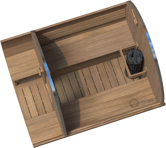 Ayous 300 cm Barrelsauna thermowood de luxe – foto 6
