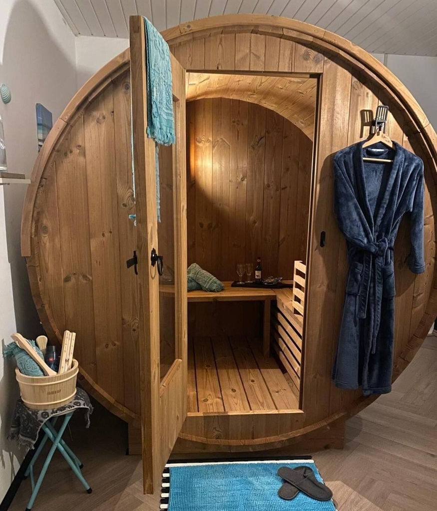 Grenen 150 cm Barrelsauna thermowood compact – foto 3