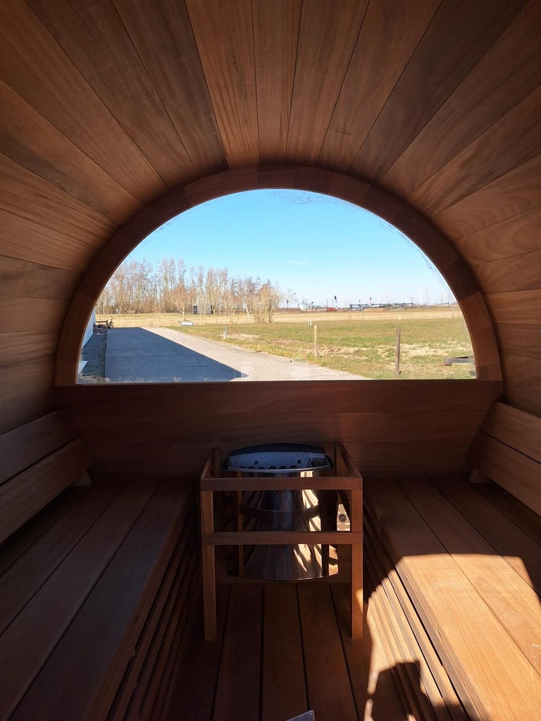 Grenen 150 cm Barrelsauna thermowood compact – foto 11