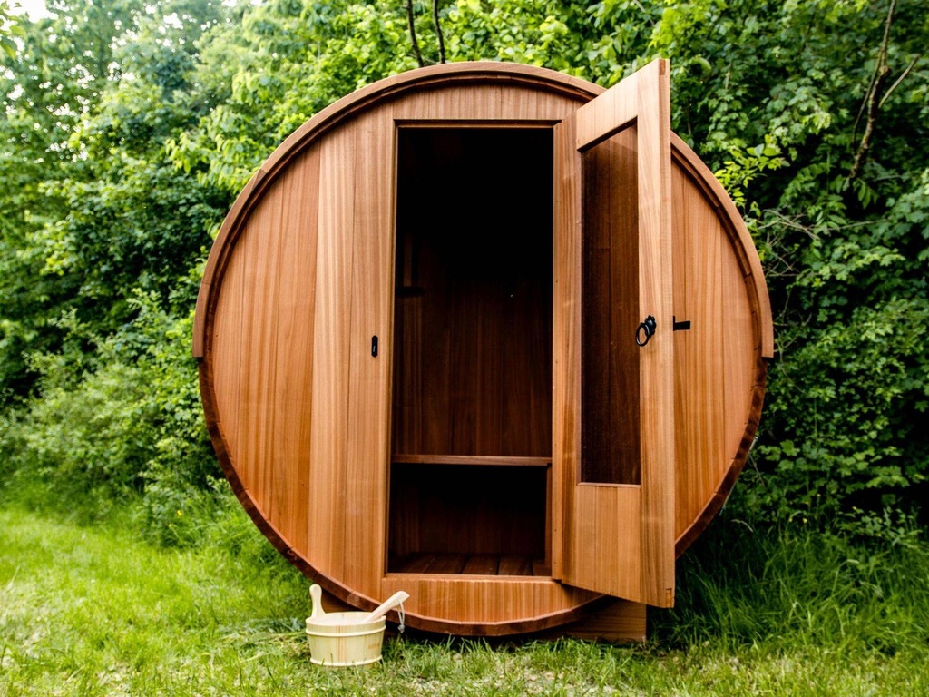 Ayous 150 cm Barrelsauna thermowood compact – foto 2