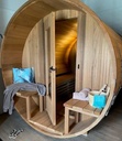 Ayous 270 cm barrelsauna thermowood de luxe – foto 5