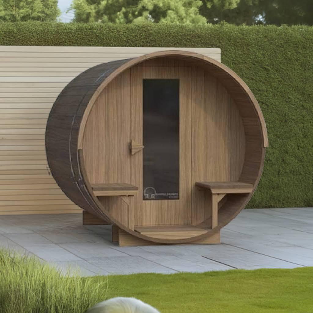 Ayous 270 cm barrelsauna thermowood de luxe – foto 17
