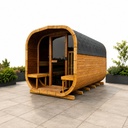 CUBE Sauna 300 cm Thermowood met glazen front – foto 2
