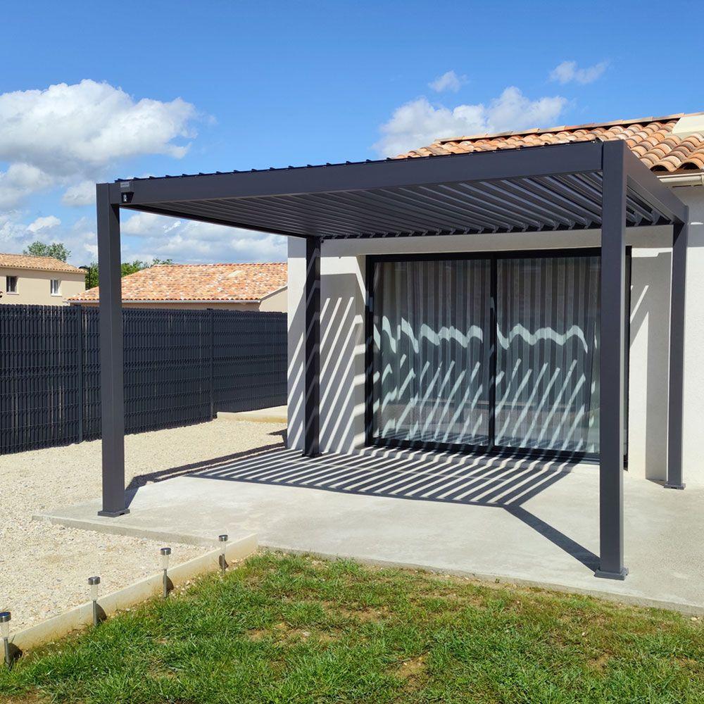 Luxe aluminium pergola met stalen lamellen Model 7 – foto 3
