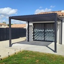 Luxe aluminium pergola met stalen lamellen Model 7 – foto 3