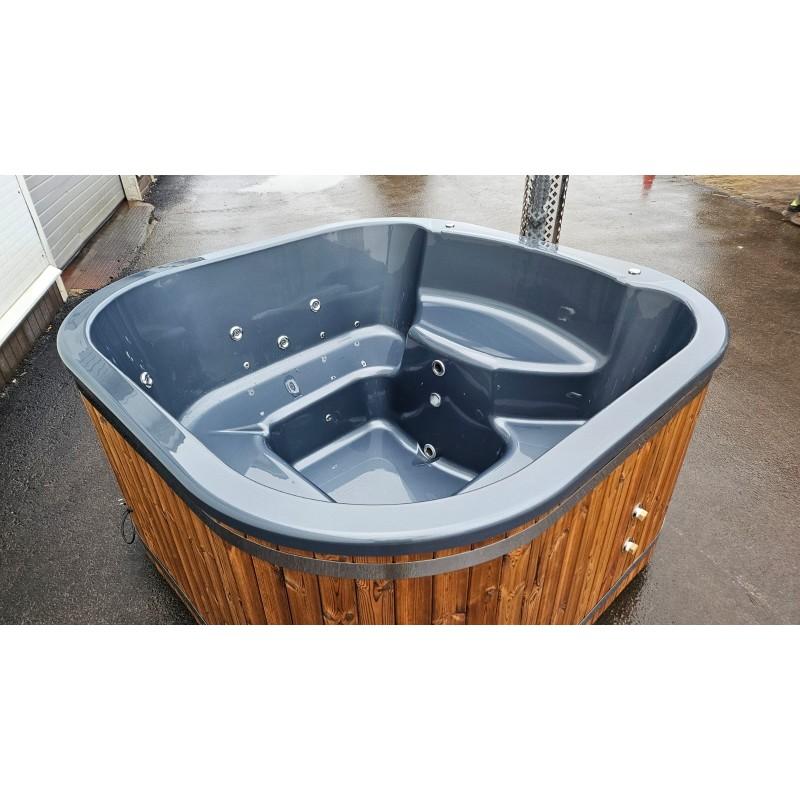 Hottub Hybride Thermowood Vierkant 200 Acryl – foto 3