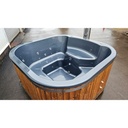 Hottub Hybride Thermowood Vierkant 200 Acryl – foto 3