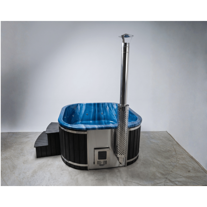 Hottub Hybride Thermowood Vierkant 200 Acryl – foto 6
