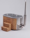 2-persoons houtgestookte hottub met interne RVS houtkachel