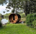 Ayous 300 cm Barrelsauna thermowood de luxe