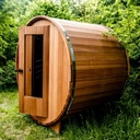 Ayous 150 cm Barrelsauna thermowood compact
