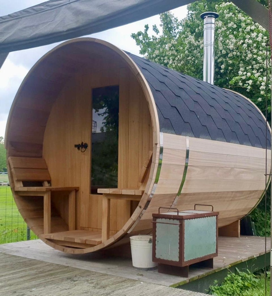[BST-OC-424] Sauna barril de ayous de 270 cm Thermowood de luxe
