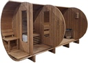 Grenen 390 cm Barrelsauna Thermowood Royal