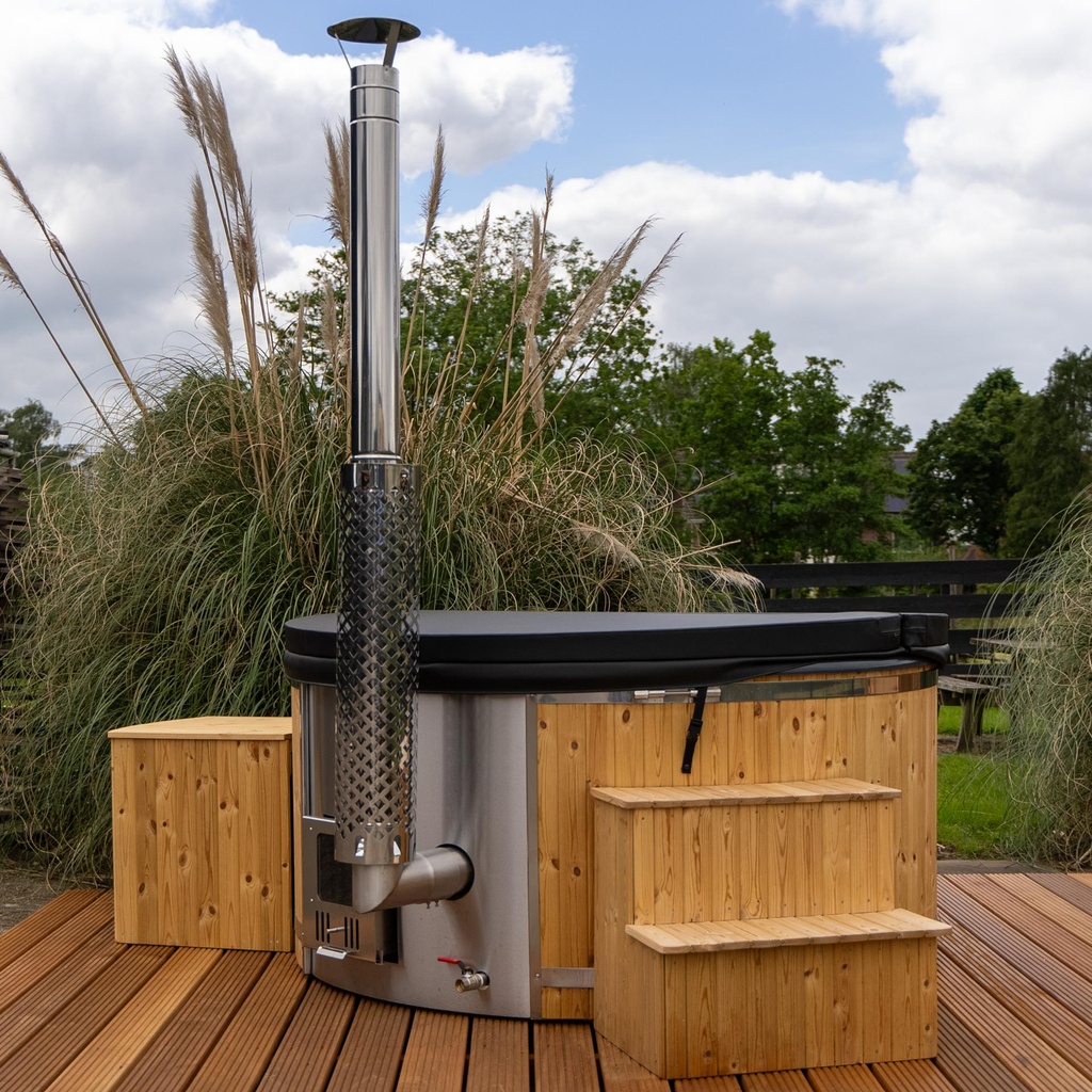 [BST-OC-439-V1] Hottub Exclusive hybrid Thermowood (Blå, Thermowood)