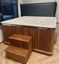 Hot tub ibrida quadrata 220 in Thermowood